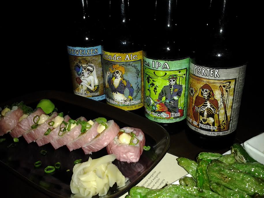 Four Day of the Dead beers at La Biblioteca