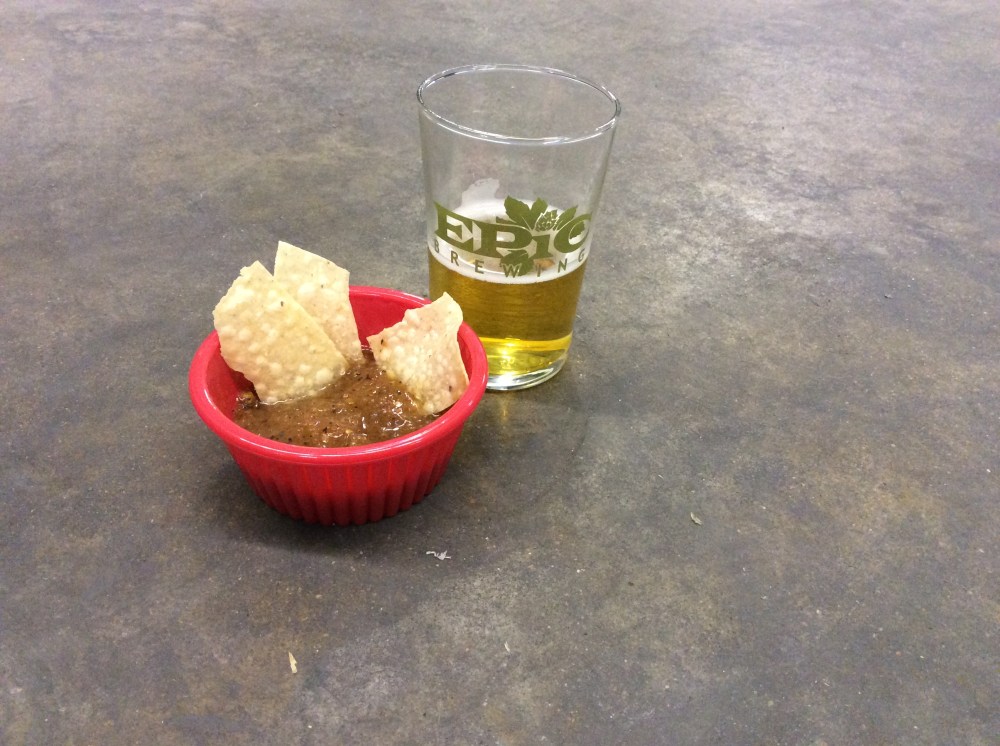 Habanero Salsa and Brainless on Peaches