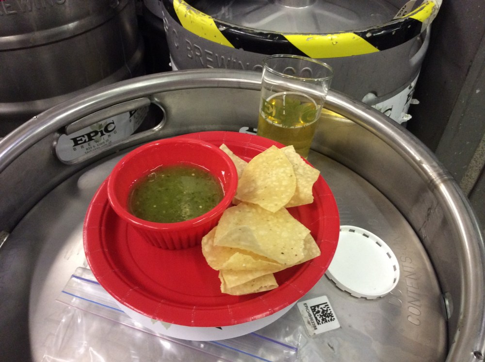 Tomatillo Salsa and Sour Apple Saison
