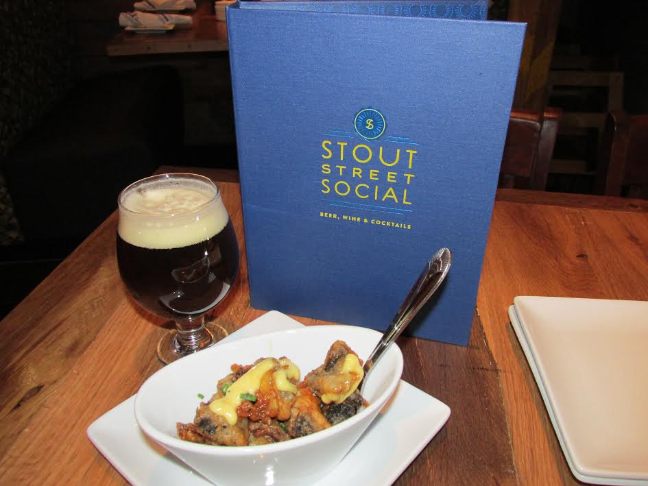 Crispy Mushrooms: Mojo beer batter, mustard dipping sauce.