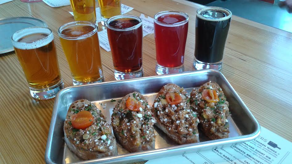 Caponata Bruschetta: grilled eggplant, tomato ragout, feta